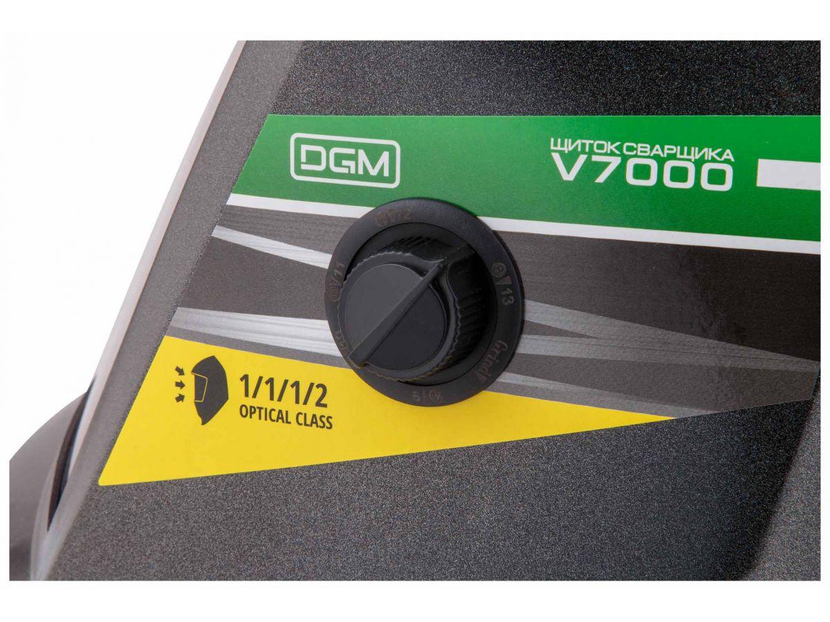 Щиток сварщика с самозатемняющимся светофильтром DGM V7000 (черный) (1/1/1/2; 104x63 мм; DIN 3,5/4-8/9-13) - фото 4 - id-p172369350