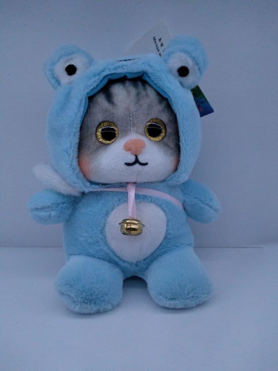 Кот в капюшоне 25см, игрушка мягкая