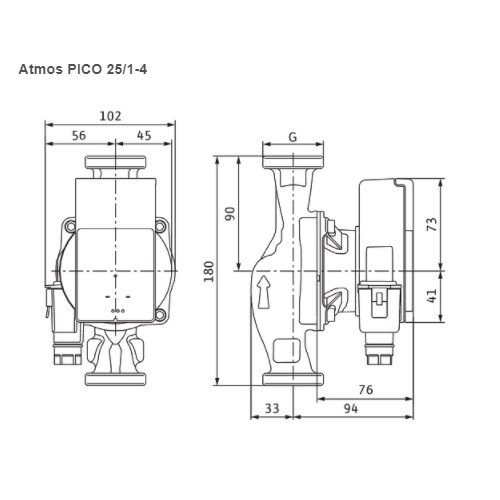 Насос циркуляционный Wilo Atmos PICO 25/1-4 - фото 3 - id-p120290950