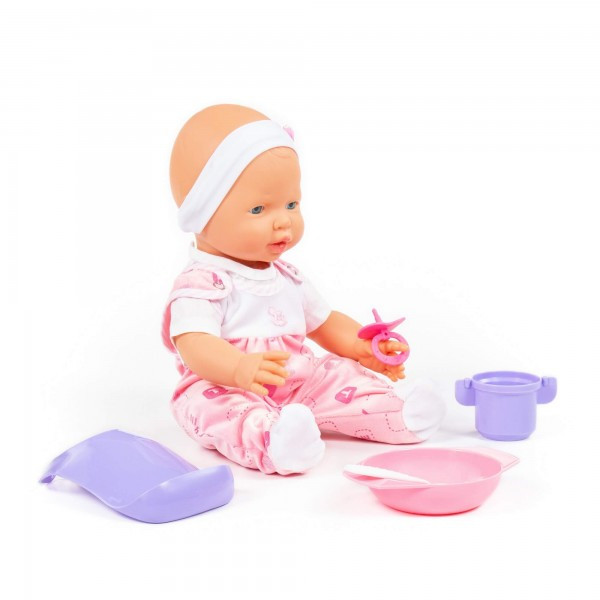 Детская игрушка Пупс "Весёлый" (35 см) с соской и набором для кормления (в пакете) арт. 86754 Полесье - фото 2 - id-p172381556