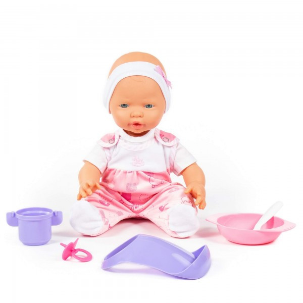 Детская игрушка Пупс "Весёлый" (35 см) с соской и набором для кормления (в пакете) арт. 86754 Полесье - фото 4 - id-p172381556