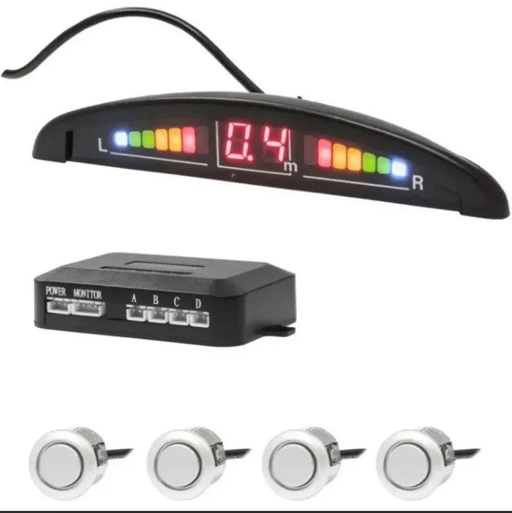 Парктроник для автомобиля Y-2618N04 (4 датчика 18мм, дисплей, серебро) SHO-ME 2618-SL