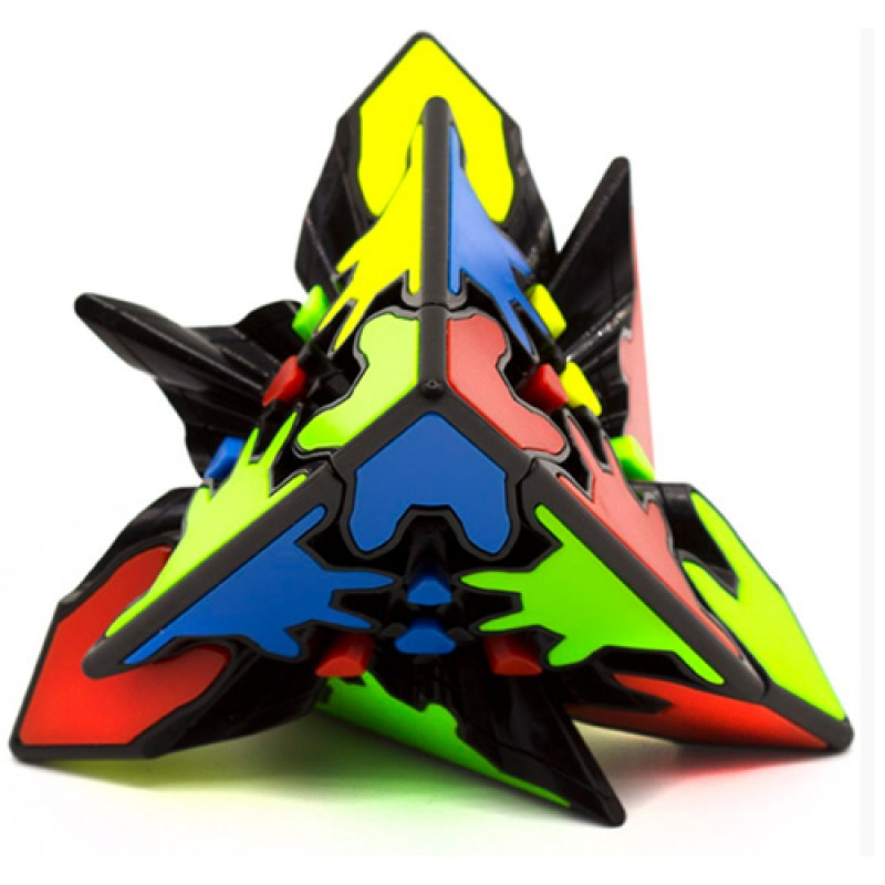 Головоломка MoFangGe Gear Pyraminx / цветной пластик / без наклеек / Мофанг