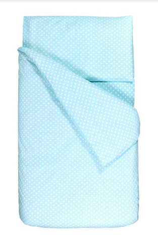 Комплект постельного белья (голубой горох) 160*80, фото 2