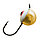 Мормышка Ф 3,0 вольфрамовая П-СФЕРА "окуневый фосфорный глаз". Золотой., фото 2