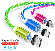Магнитный кабель для зарядки USB 3 в 1  LED KK21S  ( 4 цвета ) 2 метра, фото 3