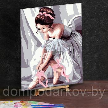 Картина по номерам с дополнительными элементами "Маленькая балерина", 30х40 см