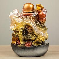 Копилка "Хотей с драконом", глянец, бронзовая, 25 см, микс, фото 5