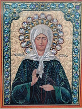 Икона Св. Матроны, алмазная мозаика 40* 50
