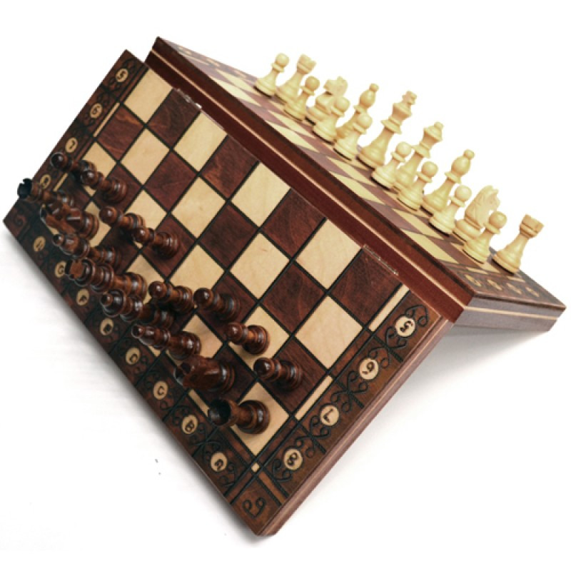 Шахматы магнитные деревянные 3 в 1 арт. W 7703 / Xinliye - фото 4 - id-p172403511