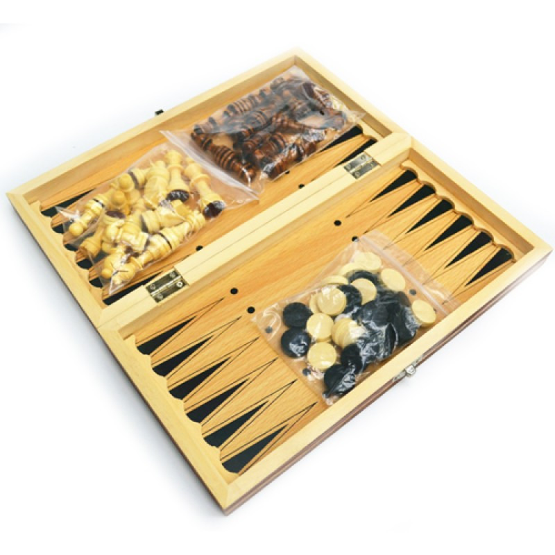 Шахматы магнитные деревянные 3 в 1 арт. W 7704 / Xinliye - фото 2 - id-p172403524