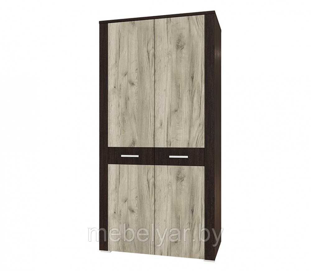 Шкаф для одежды Интерлиния Коламбия КЛ-003 Дуб венге/Дуб серый