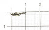 Мормышка Ф 3,0 вольфрамовая "нимфа с ушком" (гальваника). Хром., фото 3