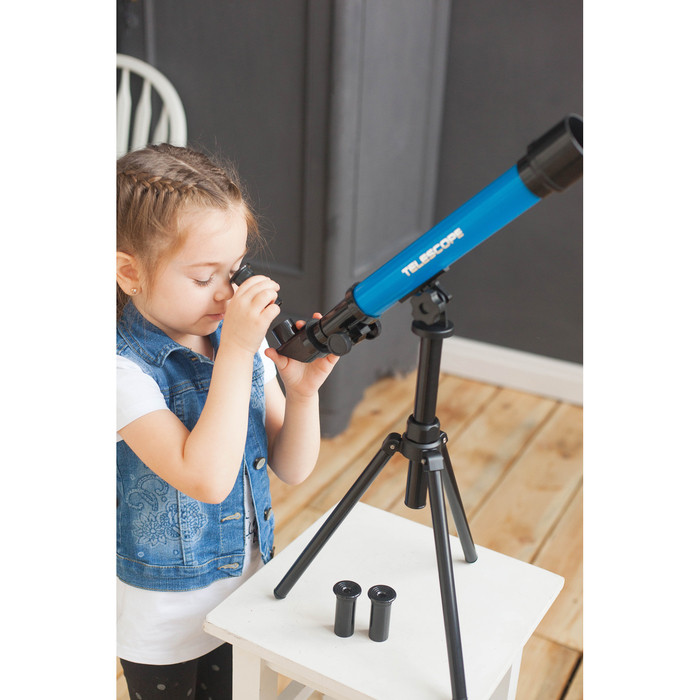 Телескоп детский «Юный астроном», 20х, 40х, 60х, с штативом, цвета МИКС - фото 4 - id-p172415880