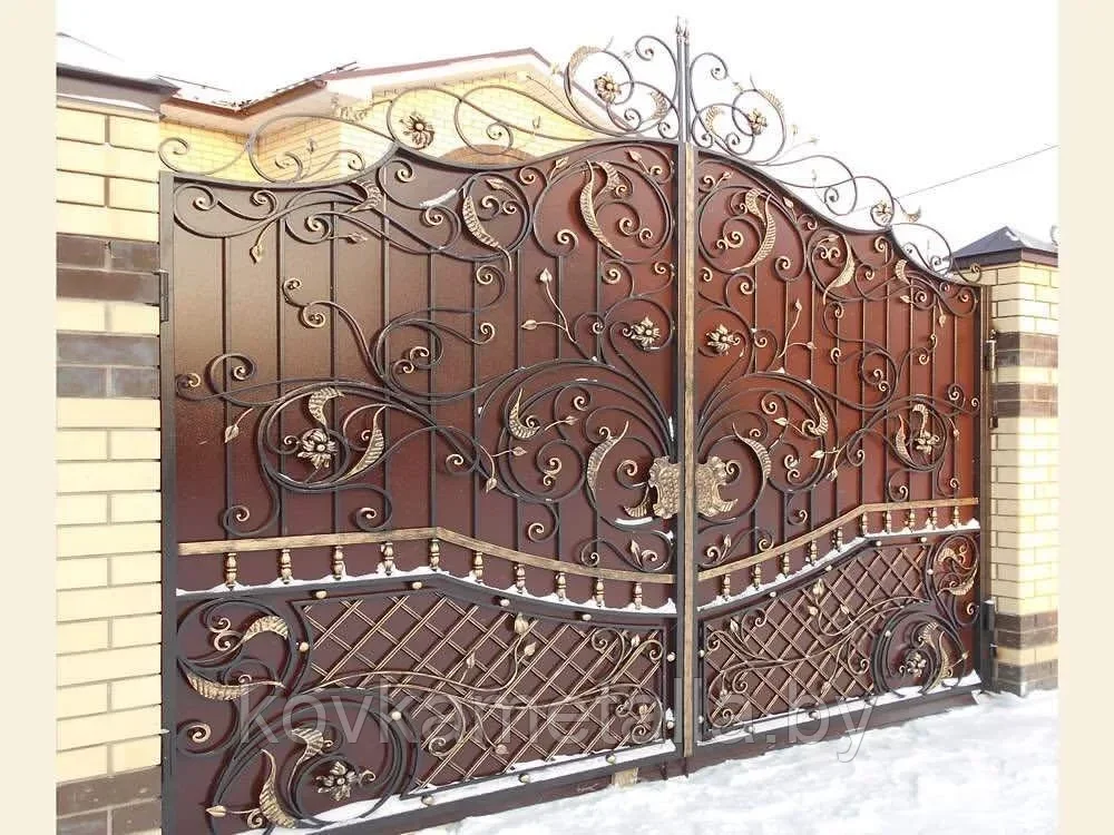 Ворота кованые "Клён 1" - фото 1 - id-p172417474