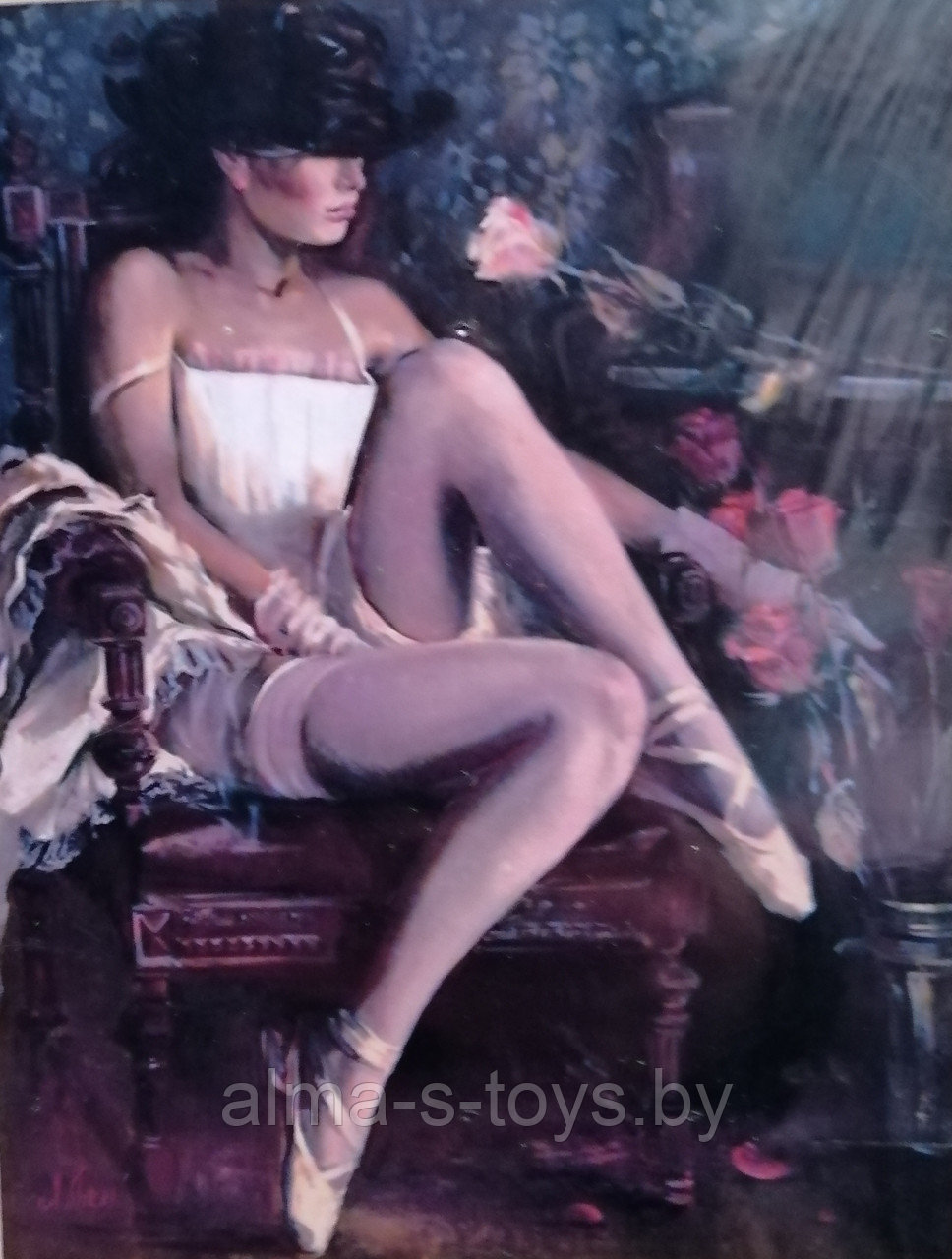 Алмазная мозаика, композиция "Балерина", 40*50,на подрамнике