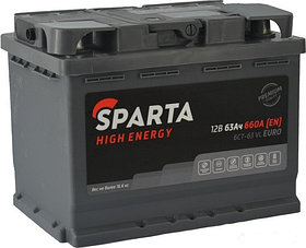 Автомобильный аккумулятор SPARTA High Energy 6СТ-63 Евро 660A (63 А/ч)
