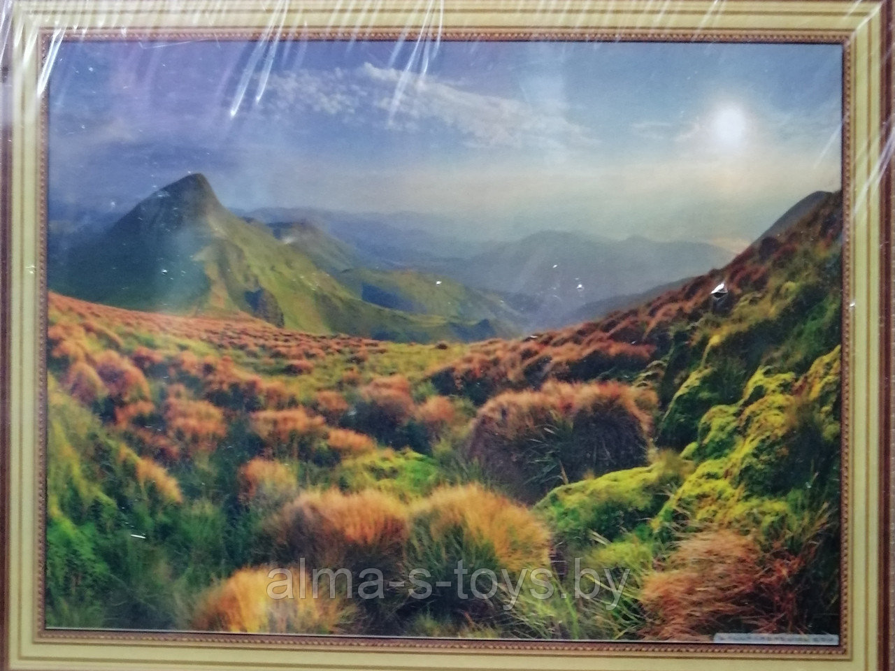 Алмазная мозаика "Пейзаж. На холмах", 40* 50, на подрамнике