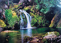 Алмазная мозаика "Чудесный водопад", на подрамнике, полная выкладка, 40*50