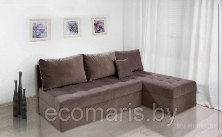 Угловой диван со спальным местом Моника без подлокотников