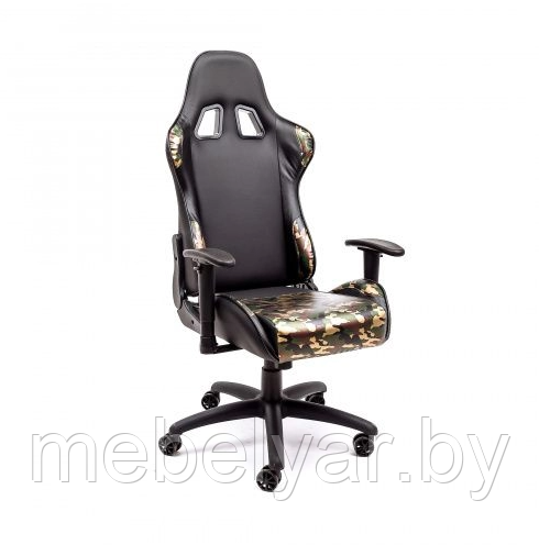 Кресло поворотное MILITARY, ECO, (черный+камуфляж) AksHome - фото 1 - id-p172432163