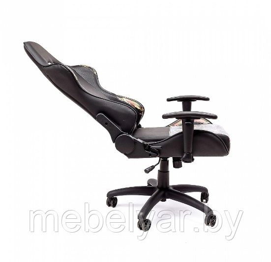 Кресло поворотное MILITARY, ECO, (черный+камуфляж) AksHome - фото 4 - id-p172432163