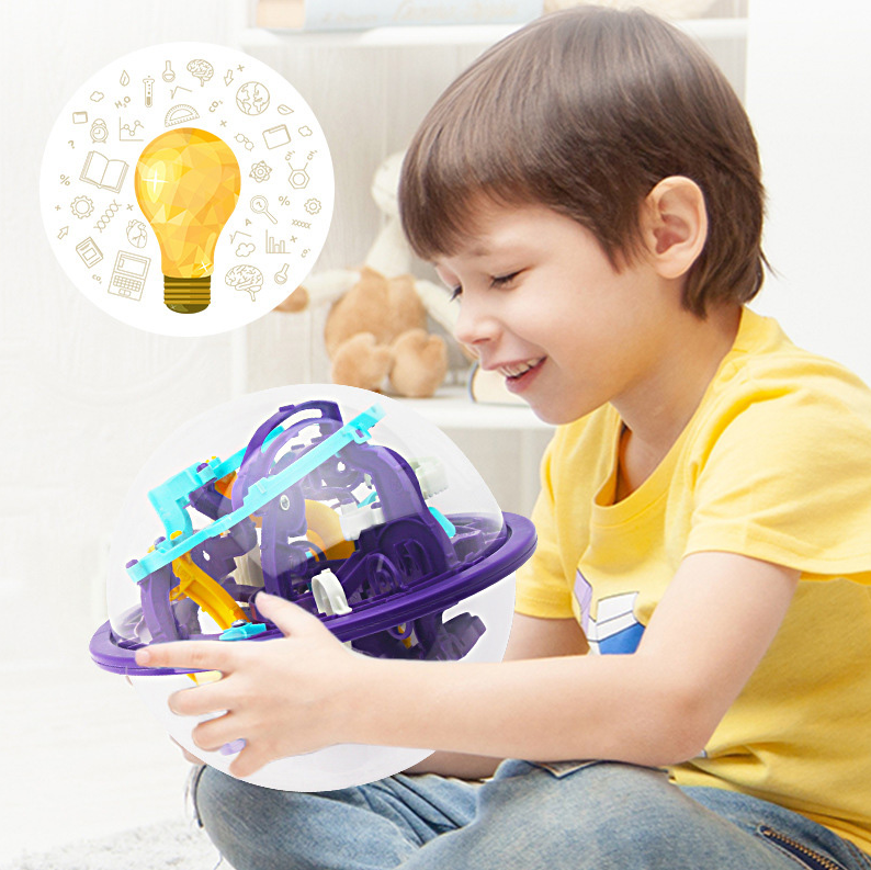 3D шар лабиринт Magical Intellect Ball игрушка-головоломка, d 17 см (208 ходов)