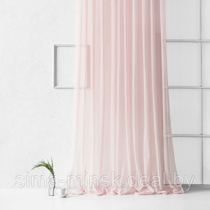 Портьера «Грик», размер 500 х 270 см, цвет розовый - фото 1 - id-p172453212