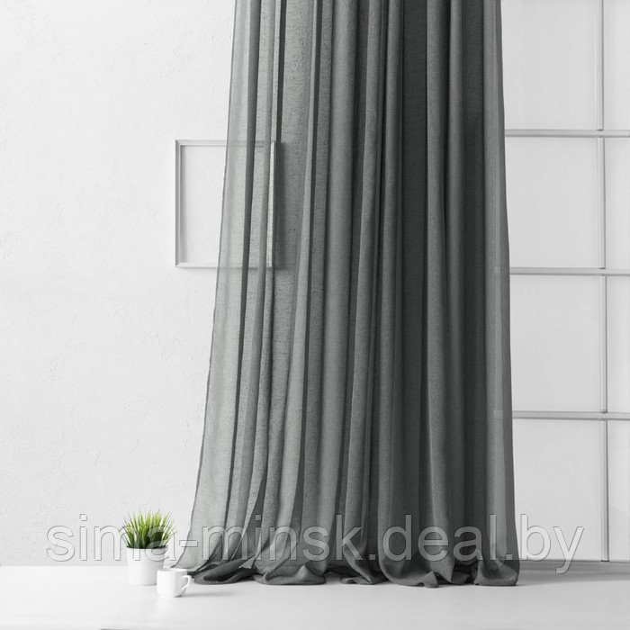 Портьера «Виви», размер 300 х 270 см, цвет серый - фото 1 - id-p172453233