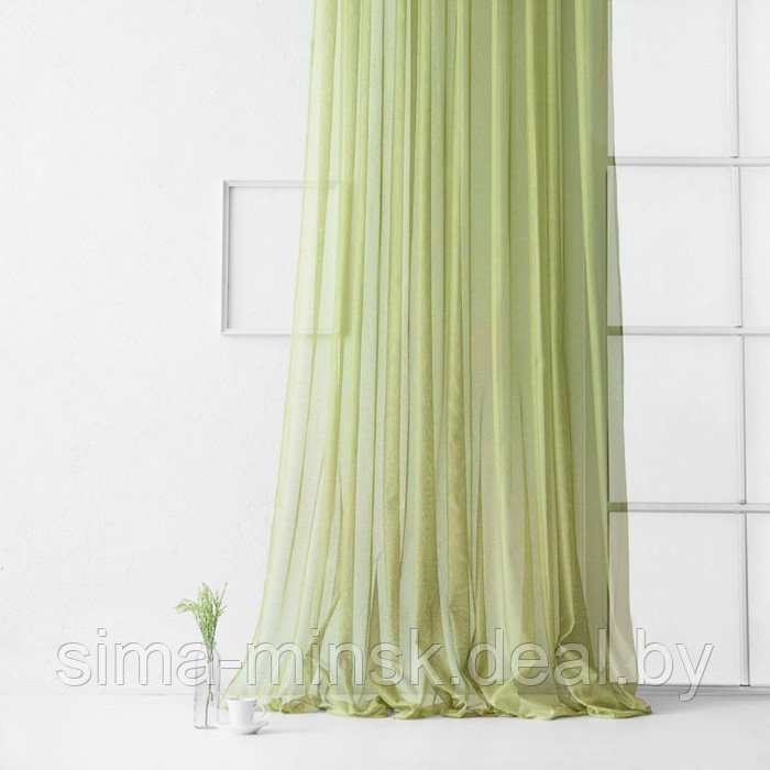 Портьера «Стори», размер 300 х 270 см, цвет зелёный - фото 1 - id-p172451190