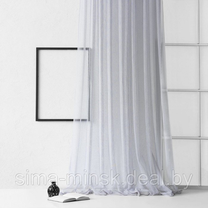 Портьера «Вудсток», размер 300 х 270 см, цвет серый - фото 1 - id-p172451257