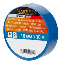 Изолента ПВХ 18ммх10м синяя STARTUL PROFI (ST9047-2)