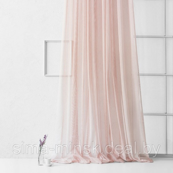 Портьера «Лайнс», размер 300 х 270 см, цвет розовый - фото 1 - id-p172451545