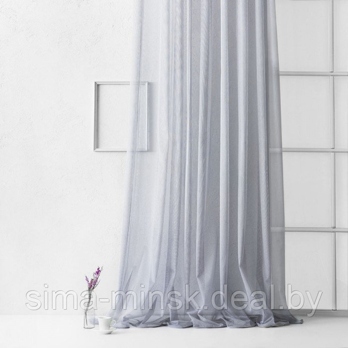 Портьера «Лайнс», размер 300 х 270 см, цвет серый - фото 1 - id-p172451552