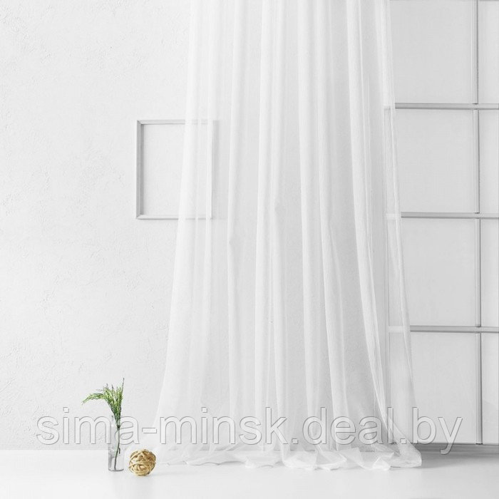 Портьера «Лайнс», размер 300 х 270 см, цвет белый - фото 1 - id-p172451555