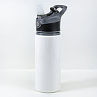 Бутылка алюминиевая для воды 650 мл с черной крышкой, фото 2