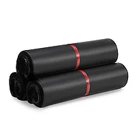 Черный курьерский пакет с клеевым клапаном , размером 200*300 мм, упаковка 100шт, толщина 55 мкрн, фото 1