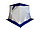 Зимняя палатка куб для рыбалки Призма Термолайт 185*185 Композит (3-сл) (бело-синий), арт 521, фото 2