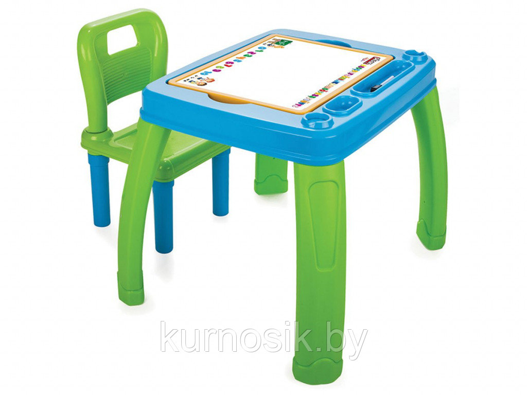 Детский стол и стул пластиковый Pilsan 03402 зеленый - фото 1 - id-p172478081