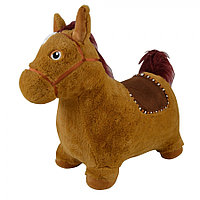 Прыгуны-животные Pituso Лошадка коричневая PVC+съемный плюшевый чехол, с насосом GS015