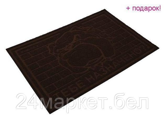 Коврик придверный Comfort, 40х60 см, "Тебе назначено?", коричневый, VORTEX (ВОРТЕКС), фото 2