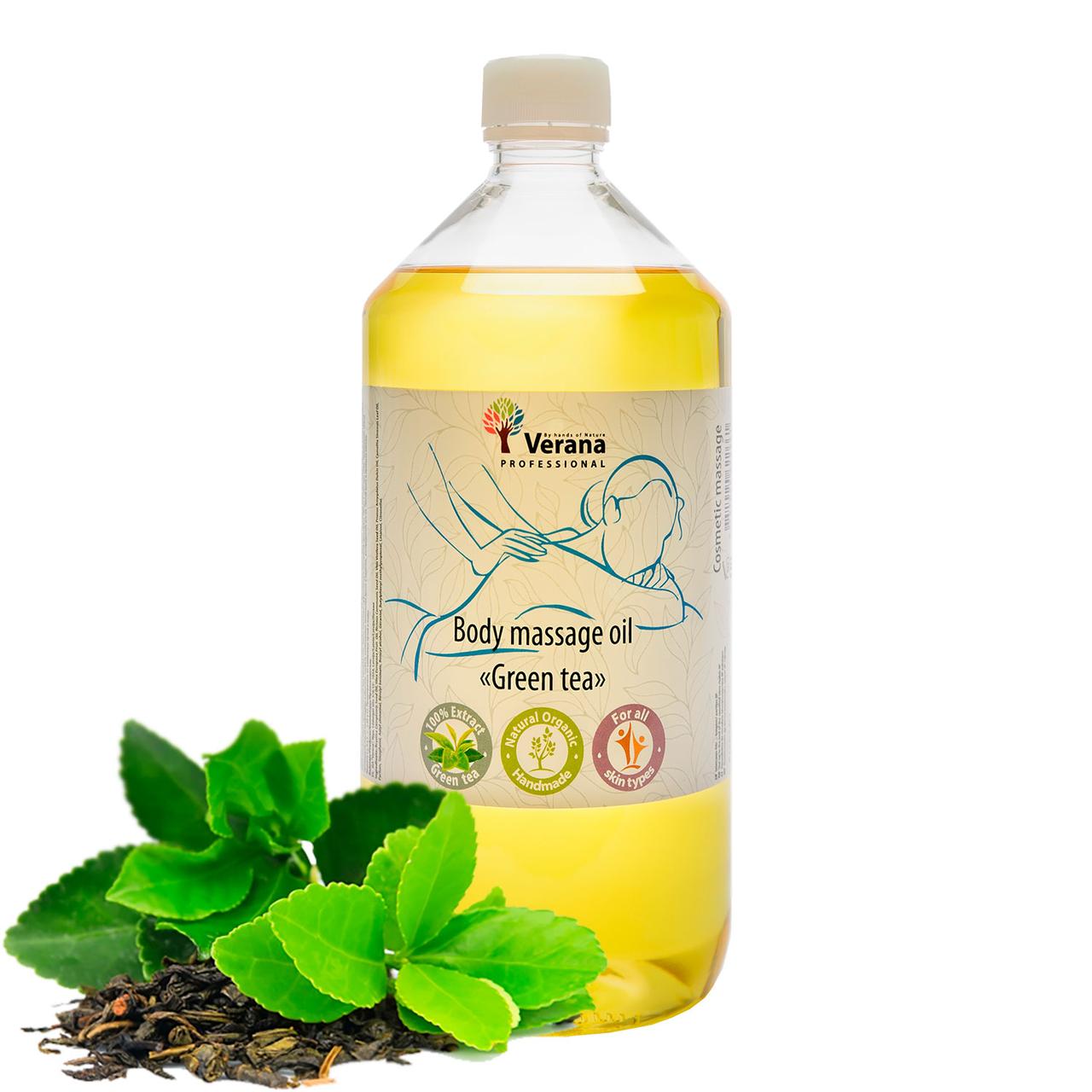 Массажное масло для тела «Зелёный чай» от Verana Professional, 1 литр - фото 1 - id-p132579209
