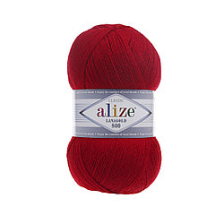 Пряжа Alize Lanagold 800 м. цвет 390 вишня