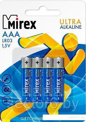 Батарейки Mirex Ultra Alkaline AAA 4 шт LR03-E4, фото 2