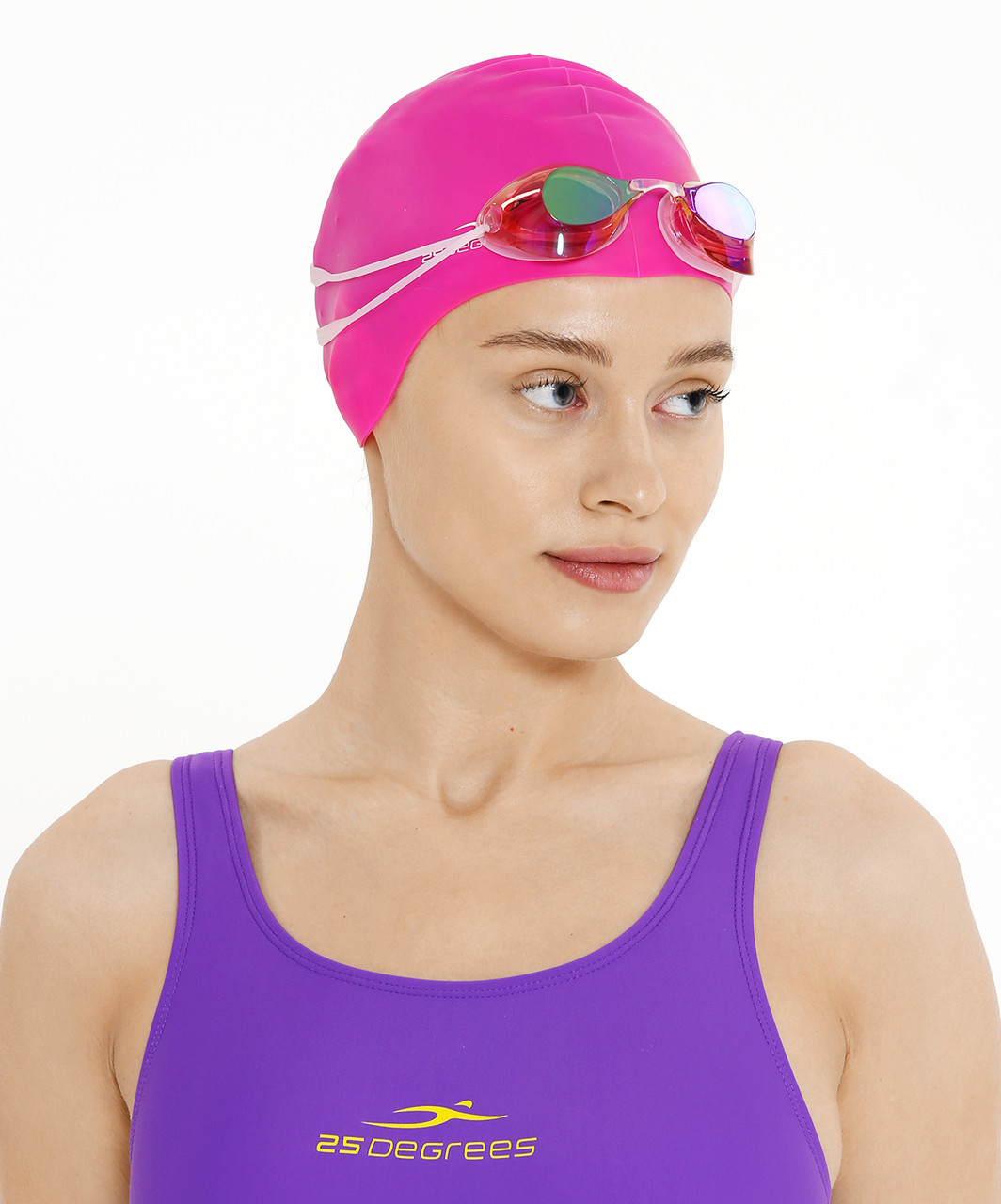Шапочка для плавания Diva Pink, силикон, подростковый, для длинных волос - фото 4 - id-p172495795