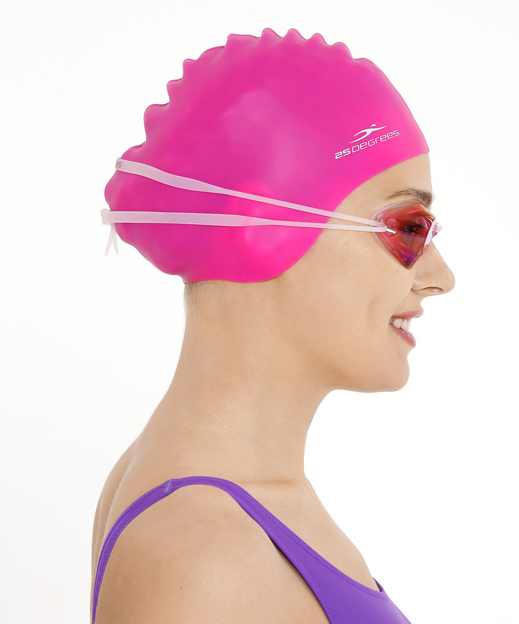 Шапочка для плавания Diva Pink, силикон, подростковый, для длинных волос - фото 8 - id-p172495795