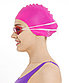 Шапочка для плавания Diva Pink, силикон, подростковый, для длинных волос, фото 9