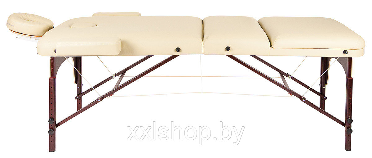 Массажный стол Atlas Sport 70 см Lux (с memory foam) складной 3-с деревянный бежевый - фото 2 - id-p172496034