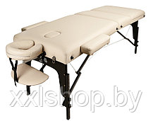 Массажный стол Atlas Sport 70 см Lux (с memory foam) складной 3-с деревянный бежевый, фото 3