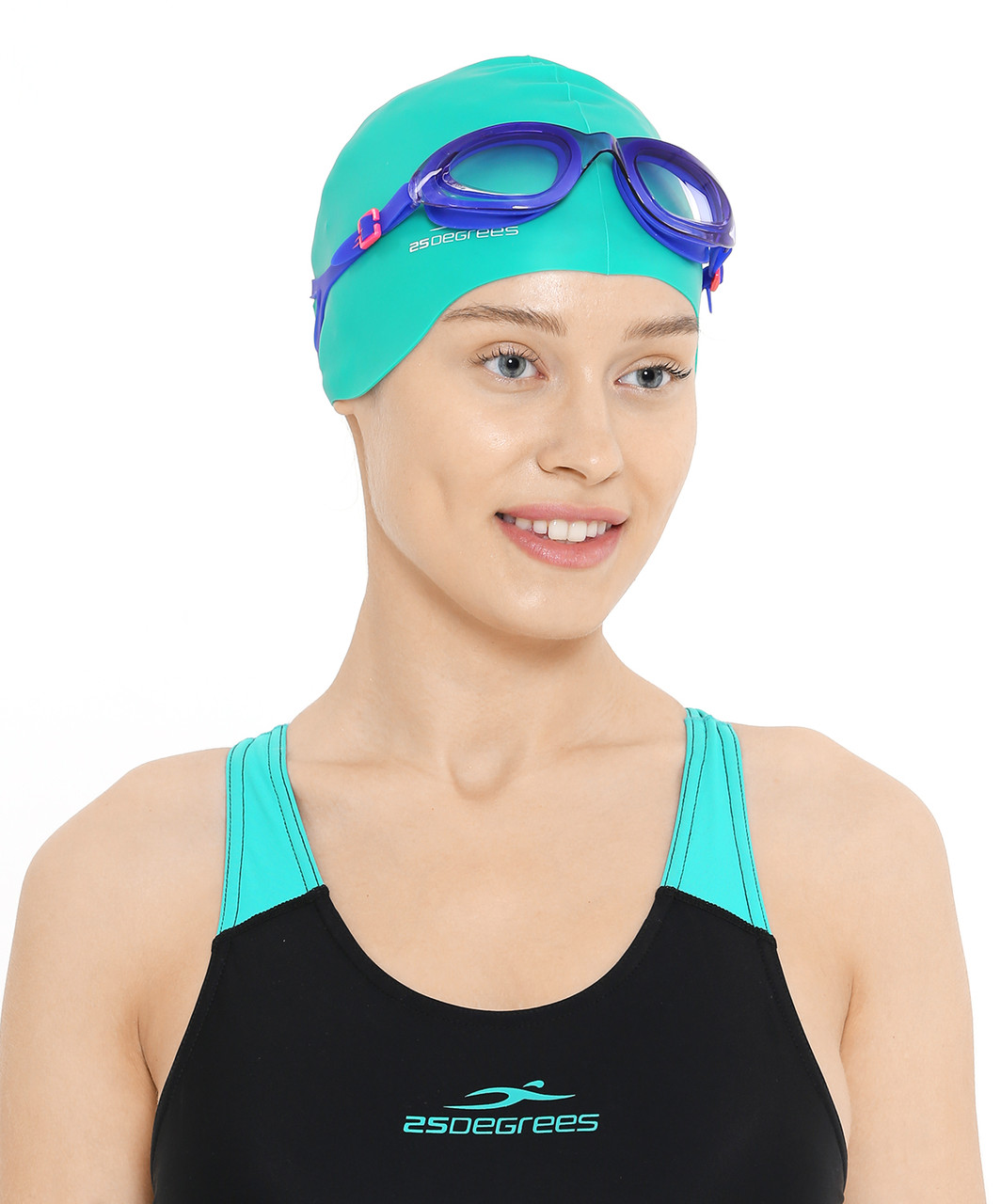Шапочка для плавания Diva Green, силикон, подростковый, для длинных волос - фото 4 - id-p172497132
